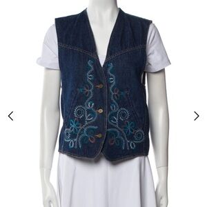 Kenzo Vintage Gilet Jeans Hokusai The Great Wave Off Kanagawa 1990’s